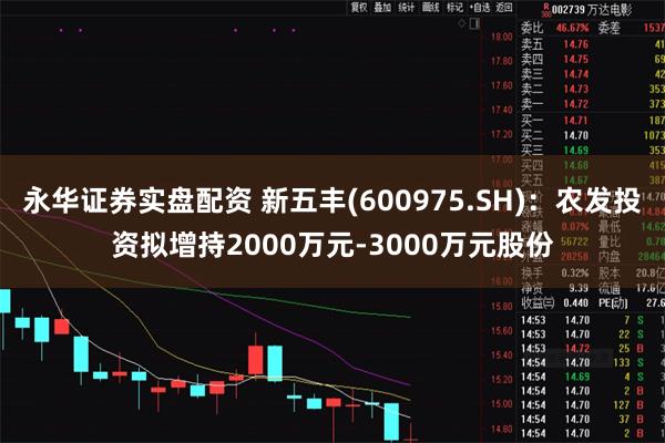 永华证券实盘配资 新五丰(600975.SH)：农发投资拟增